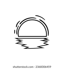 Sunset icon vector. Sunrise illustration sign. Sun symbol or logo.