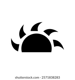Sunset icon vector. Sunrise illustration sign. Sun symbol or logo.