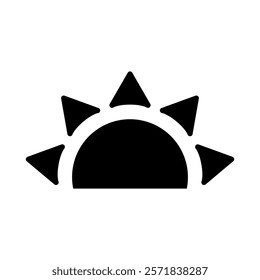 Sunset icon vector. Sunrise illustration sign. Sun symbol or logo.