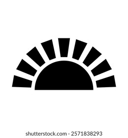 Sunset icon vector. Sunrise illustration sign. Sun symbol or logo.