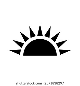 Sunset icon vector. Sunrise illustration sign. Sun symbol or logo.