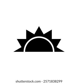 Sunset icon vector. Sunrise illustration sign. Sun symbol or logo.