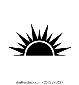 Sunset icon vector. Sunrise illustration sign. Sun symbol or logo.
