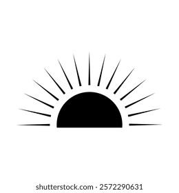 Sunset icon vector. Sunrise illustration sign. Sun symbol or logo.