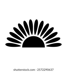 Sunset icon vector. Sunrise illustration sign. Sun symbol or logo.