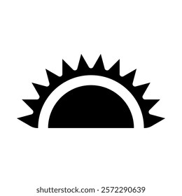 Sunset icon vector. Sunrise illustration sign. Sun symbol or logo.