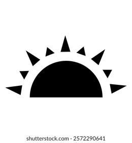 Sunset icon vector. Sunrise illustration sign. Sun symbol or logo.