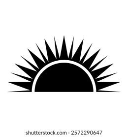 Sunset icon vector. Sunrise illustration sign. Sun symbol or logo.