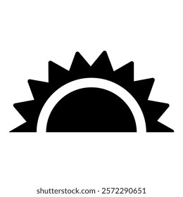 Sunset icon vector. Sunrise illustration sign. Sun symbol or logo.