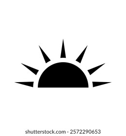 Sunset icon vector. Sunrise illustration sign. Sun symbol or logo.