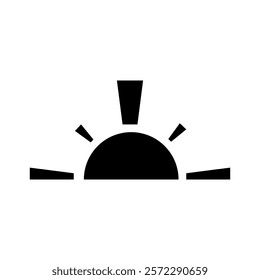 Sunset icon vector. Sunrise illustration sign. Sun symbol or logo.