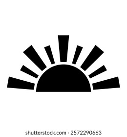 Sunset icon vector. Sunrise illustration sign. Sun symbol or logo.