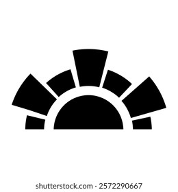 Sunset icon vector. Sunrise illustration sign. Sun symbol or logo.