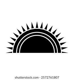 Sunset icon vector. Sunrise illustration sign. Sun symbol or logo.