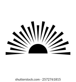 Sunset icon vector. Sunrise illustration sign. Sun symbol or logo.