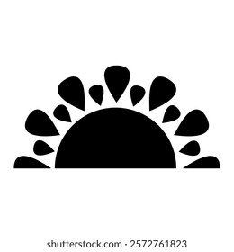 Sunset icon vector. Sunrise illustration sign. Sun symbol or logo.