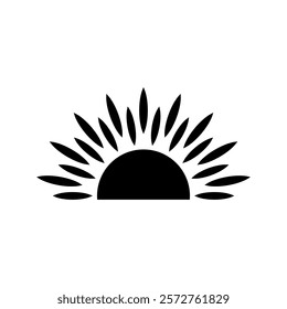 Sunset icon vector. Sunrise illustration sign. Sun symbol or logo.