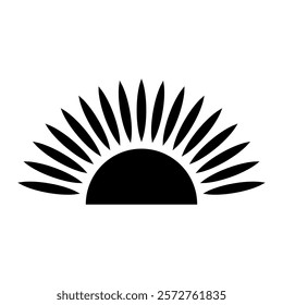 Sunset icon vector. Sunrise illustration sign. Sun symbol or logo.