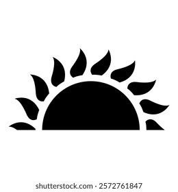 Sunset icon vector. Sunrise illustration sign. Sun symbol or logo.