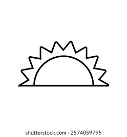 Sunset icon vector. Sunrise illustration sign. Sun symbol or logo.