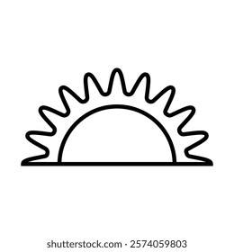 Sunset icon vector. Sunrise illustration sign. Sun symbol or logo.
