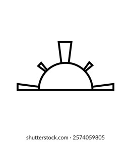 Sunset icon vector. Sunrise illustration sign. Sun symbol or logo.