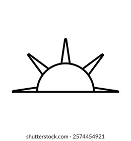 Sunset icon vector. Sunrise illustration sign. Sun symbol or logo.