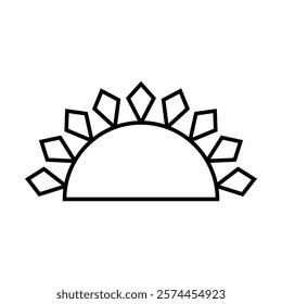 Sunset icon vector. Sunrise illustration sign. Sun symbol or logo.