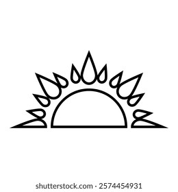 Sunset icon vector. Sunrise illustration sign. Sun symbol or logo.