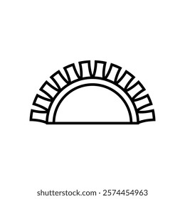 Sunset icon vector. Sunrise illustration sign. Sun symbol or logo.