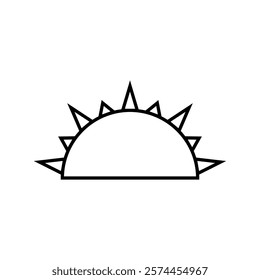Sunset icon vector. Sunrise illustration sign. Sun symbol or logo.