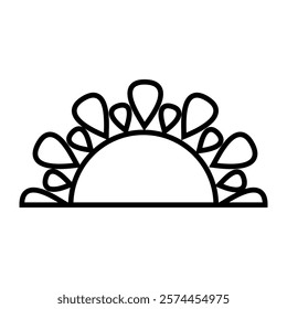 Sunset icon vector. Sunrise illustration sign. Sun symbol or logo.