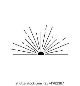 Sunset icon vector. Sunrise illustration sign. Sun symbol or logo.