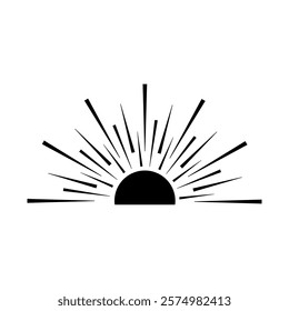 Sunset icon vector. Sunrise illustration sign. Sun symbol or logo.