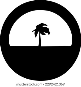 sunset icon vector symbol design illustration