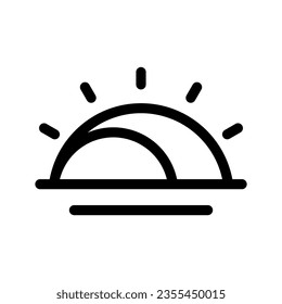 Sunset Icon Vector Symbol Design Illustration
