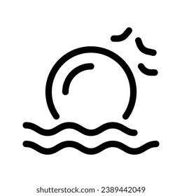 Sunset Icon Vector Symbol Design Illustration