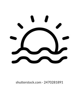 Sunset Icon Vector Symbol Design Illustration