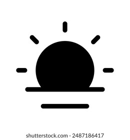Sunset Icon Vector Symbol Design Illustration
