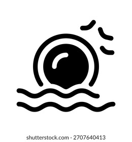 Ilustración de diseño de símbolo de Vector de icono de puesta de sol