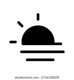 Sunset Icon Vector Symbol Design Illustration