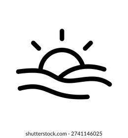 Sunset Icon Vector Symbol Design Illustration
