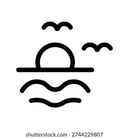 Sunset Icon Vector Symbol Design Illustration