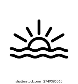 Sunset Icon Vector Symbol Design Illustration