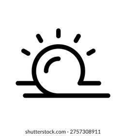 Sunset Icon Vector Symbol Design Illustration