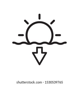 sunset icon vector symbol template
