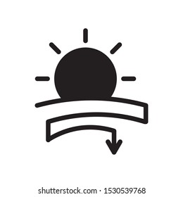 sunset icon vector symbol template