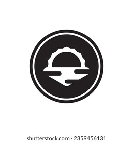 sunset icon vector template illustration logo design