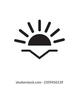 Sonnenuntergang Symbol Vektorgrafik-Logo-Design