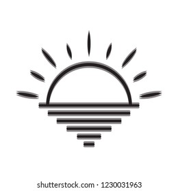 sunset icon for web and print 
